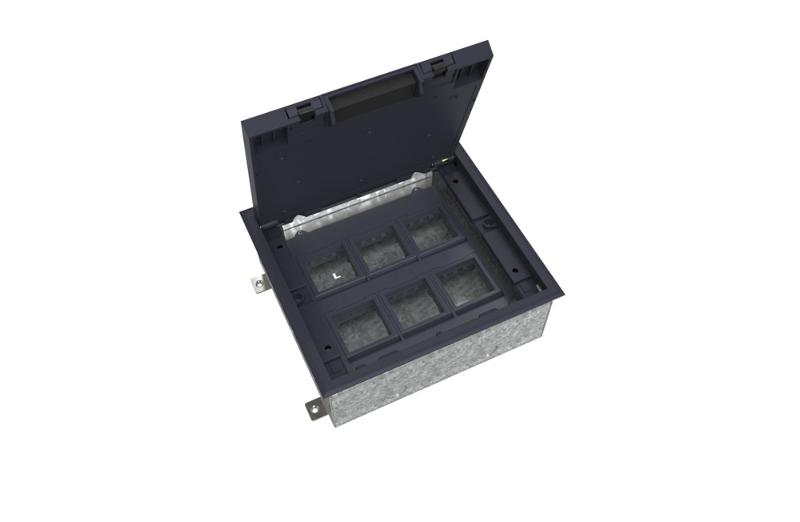 MultiDesk Люк на 12 модулей IP40 для бетонных полов с монтажной коробкой, тип MDK10 | MDK10212 | SE
