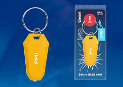 Фонарь-брелок Стандарт S-KL021-T YELLOW   1LED. 2*CR1220 н/к. Пластик. Желтый | UL-00004096 | Uniel