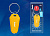 Фонарь-брелок Стандарт S-KL021-T YELLOW   1LED. 2*CR1220 н/к. Пластик. Желтый | UL-00004096 | Uniel