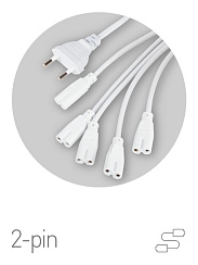 Разветвитель сетевой для фитолампы  FITO 5х IEC C7 (2 pin) 2 м для подключения 5 светильников | Б0060525 | ЭРА