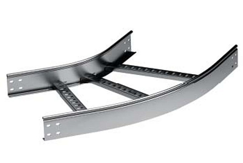 Угол горизонтальный 45 градусов 100x300 R-600 в комплекте с креп. эл. и соед. пластинами, необходимыми для мон | LC0163K | DKC