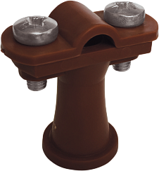 Держатель проводника круглого 6-10 мм коричневый, высота 38 мм, пластик|91105|Ezetek