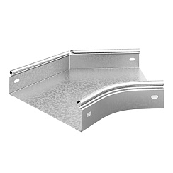 Угол плоский плавный 45 град. к лотку 150х50, толщ. 0,7 мм, Сендзимир цинк, 035605 | УПТП45-150х50-0,7-R100-СЦ |  Ostec