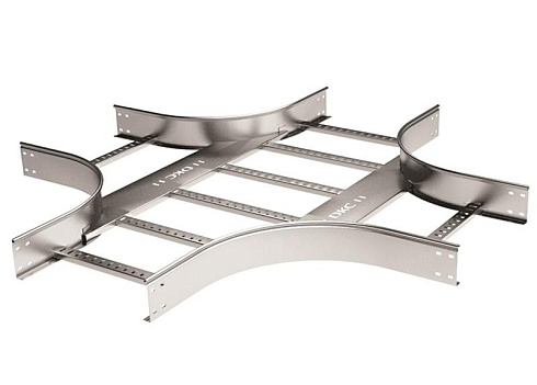 Х-ответвитель 100х200, R900, в комплекте с креп. эл. и соед. пластинами, необходимыми для монтажа, горячецинко | LIX1902KHDZ | DKC