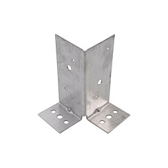 Опора столба 70х70х150х2, оцинкованная - накл. | 124438 | Tech-KREP