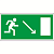 Пиктограмма (Пластина) "Напр. к эвакуационному выходу направо вниз" BL-2010B.E07 для BRIZ, VOLNA, YANTA | a15031 | Белый свет