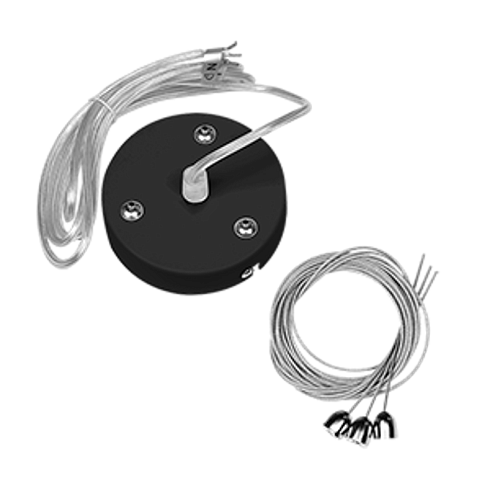 Комплект для подвеса светильников Nimbus и DL черный RAL9005мр, длина троса 2,5 м | V4-A0-90.0025.CBL-0000 | VARTON