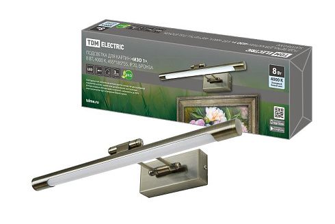 Подсветка для картин «ИЗО 1» 8 Вт, 4000 K, 495*195*60, IP20, бронза, | SQ0358-0300 | TDM