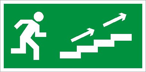 ПЭУ 006 По лестнице вверх направо (256х269) РС-M /комплект, 2шт./ ATOM SI пиктограмма | 2502006060 | Световые Технологии