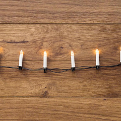 Гирлянда Свечи 10м, темно-зеленый ПВХ, 50 LED ТЕПЛЫЙ БЕЛЫЙ | 303-085 | NEON-NIGHT