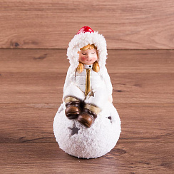 Керамическая фигурка "Снегурочка на шаре" 9*8*16 см | 505-009 | NEON-NIGHT