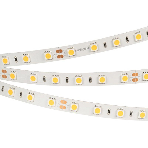 Лента светодиодная RT-B60-10mm 24V Warm3000 (14.4 W/m, IP20, 5060, 5m) (arlight, Открытый) | 028589(2) | Arlight
