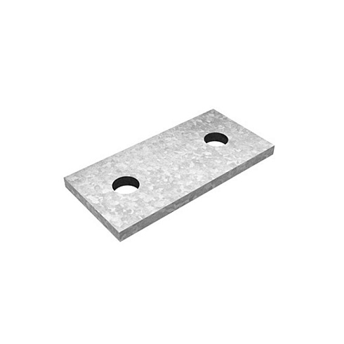 Пластина 2 отверстия для СТРАТ профиля, толщ. 5,0 мм, гальван. цинк, 876128 | ПЛ-2-5,0-ЭЦ |  Ostec