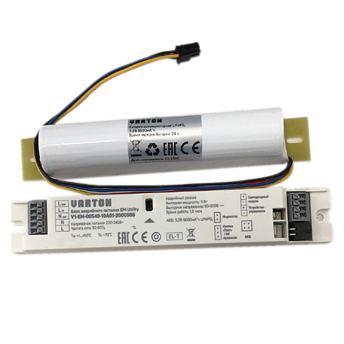 Блок аварийного питания EM-Utility 4Вт IP20 50-300V 3 часа | V1-EM-00540-10A01-2000510 | VARTON