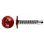 Саморез 4,2x25 с прессшайбой, сверло, цинк RAL 3005 Красный (1000 шт/уп) | PR08.9141 | Промрукав