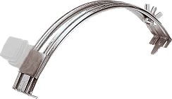 Держатель проводника круглого 6-8 мм для конька прозрачный, оцинк.|90036|Ezetek