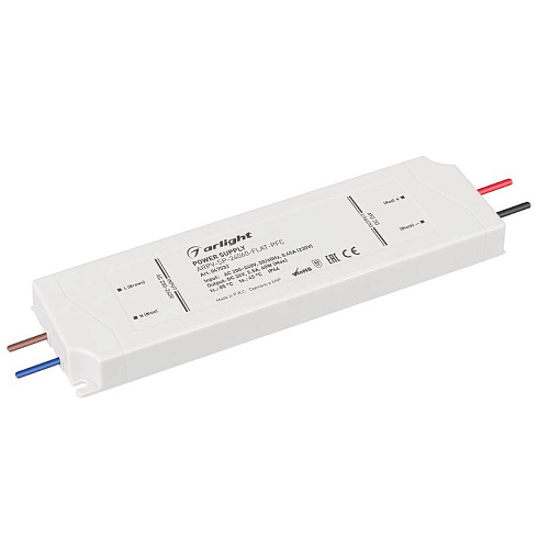 Блок питания ARPV-SP-24060-FLAT-PFC (24V, 2.5A, 60W) (Arlight, IP44 Пластик, 5 лет) | 047532 | Arlight