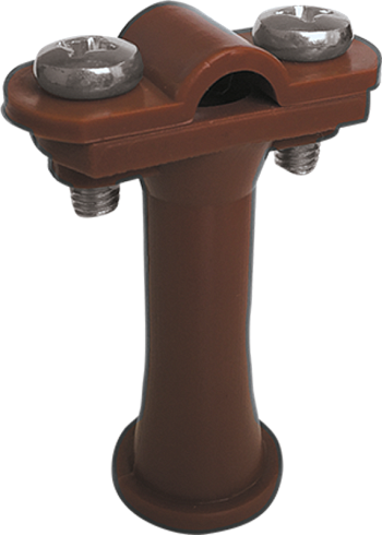 Держатель проводника круглого 6-10 мм коричневый, высота 59 мм, пластик|91103|Ezetek