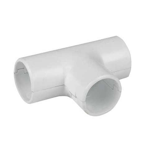 Тройник соединительный для трубы 25мм (5шт) белый Plast EKF | tr-t-25w-r | EKF