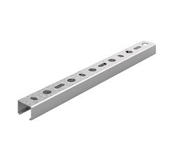 Профиль перфорированный С-образный 30х20х3000, толщ. 1,5 мм, Сендзимир цинк, 052001 | ППС2-30х20х3000-1,5-СЦ |  Ostec