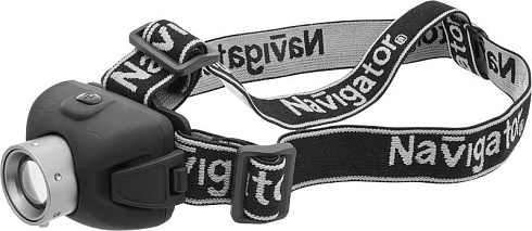 Фонарь налобный NPT-H06-3AAA  CREE 1LEDx5Вт 3 реж. фокус | 94913 | Navigator