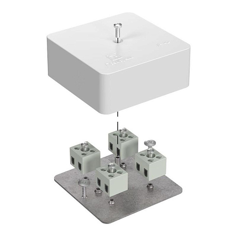 Коробка огнестойкая для кабель-канала Е15-Е120 75х75х30 IP42  8p, 1.5 мм.кв.| 40-0450-FR1.5-8 | Промрукав