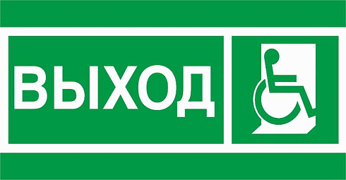 Пиктограмма (Наклейка) ПЭУ 010 Выход Инвалиды (135х260) для SIRAH IP65 | 2502002740 | Световые Технологии