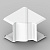 Угол внутренний на 90 гр. LH 60X40 8655 (HB) (Цвет Белый) | 8655_HB | Kopos