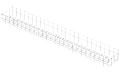 Решетка защитная для светильников ДСП/ДСО размер 1250х176 мм | 97855 | INNOLUX
