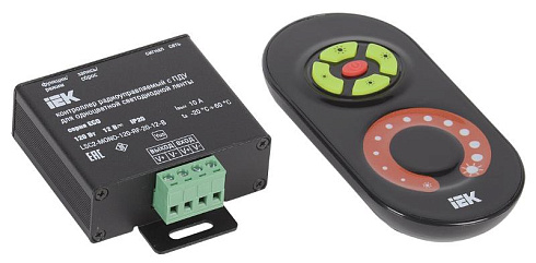 Контроллер с ПДУ радио MONO 1 канал 12В 10А 120Вт черный | LSC1-MONO-120-RF-20-12-B | IEK