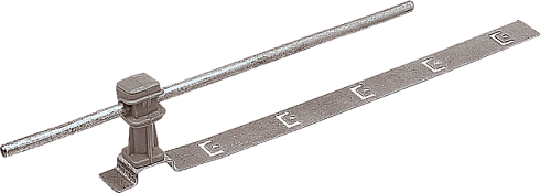 Держатель проводника круглого 6-8 мм для черепичной кровли серый, оцинк.|91037|Ezetek