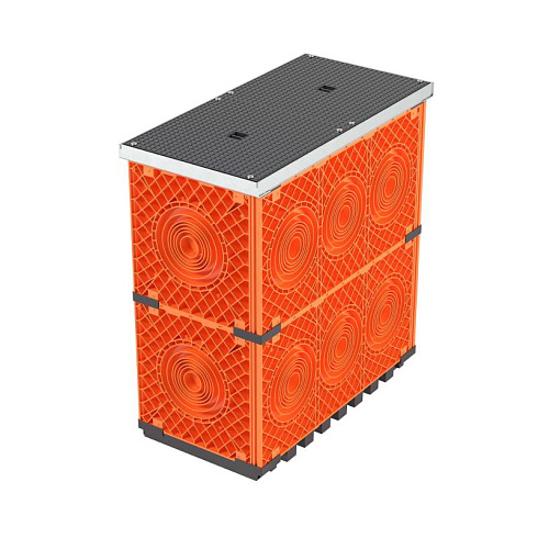 Колодец пластиковый для кабельной канализации с крышками, F0,750х375х750 | 270375V0 | DKC