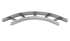 Поворот 90 град. для лестничного лотка НЛО 300х100х3000, толщ. 1,5 мм, Сендзимир цинк, 033131 | ПЛНЛО90-300х100-1,5-R330-СЦ |  Ostec