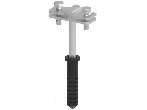 Держатель для круглых проводников с дюбелем L-160, гор. цинк, 393113 | МД-113-ГЦ |  Ostec