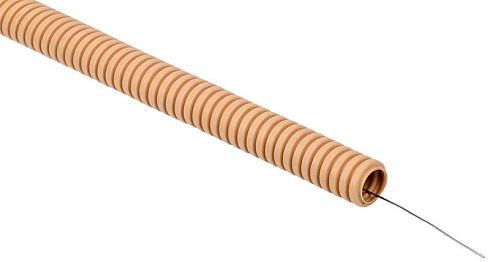 ELASTA Труба гофр. ПВХ d=25мм с зондом сосна (100м) IEK | ET-TG21-121-025-100-K34 | IEK