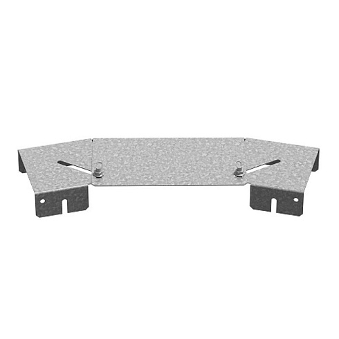 Крышка к повороту горизонтальному регулируемому к лотку 100, толщ. 1,0 мм, Сендзимир цинк, 020013 | КПГР-100-1,0-СЦ |  Ostec