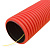 Труба гофрированная двустенная ПНД гибкая тип 750 (SN24) с/з красная д75 (100м/уп) (муфта, 2 кольца) | PR15.0242 | Промрукав
