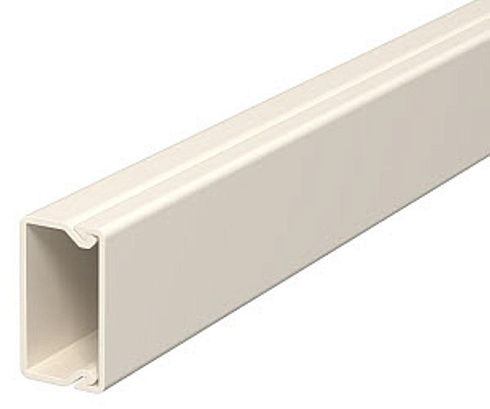 Мини-канал WDK с крышкой 15x30x2000 мм (высота борта 17 мм, крышка 30 мм) ПВХ кремовый RAL 9001 | 6025013 | OBO Bettermann