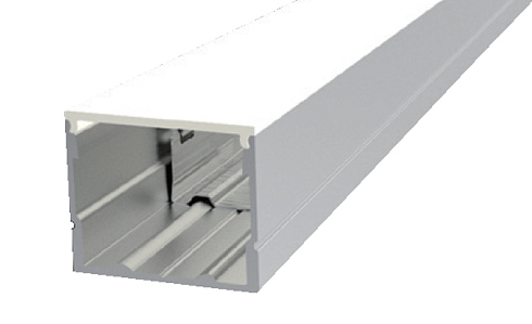 Алюминиевый профиль для LED ленты AC230V накладной 2440х20х20 мм (макс. ширина ленты 14,9 мм) c рассеивателем опал | V4-R0-70.0001.KIT-2302 | VARTON