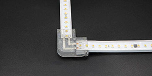 Соединитель жесткий пластиковый L-образный для ленты AC230V IP20 (упаковка 10 шт) | V4-R0-00.0049.STR-0001 | VARTON