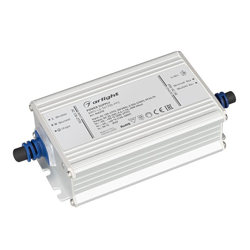 Блок питания ARPJ-LG-561700-PFC (50W, 25-56V, 0.6-1.7A) (ARL, IP67 Металл, 5 лет) | 046270 | Arlight