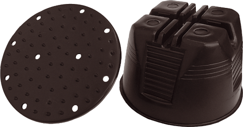 Держатель проводника круглого 8-10 мм для плоской мембранной кровли, пластик|91052-1|Ezetek