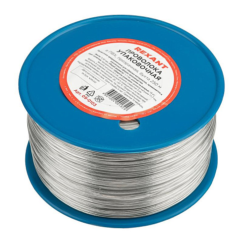 Проволока упаковочная в ПВХ , прозрачная, бухта 250 м | 09-0103 | REXANT