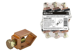 Зажим овальный алюминиевый медное покрытие 1-болтовой ЗОАМ14 стержень D14 - провод 16-70 мм2 | SQ2401-0024 | TDM