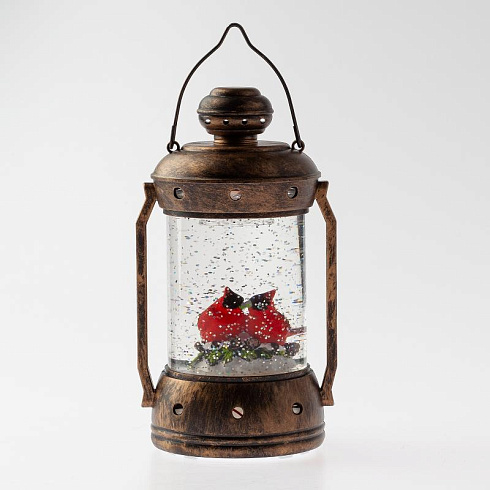 Новогодний декоративный светильник Красный кардинал  ENGDS-12   теплый белый диодов , h 18см, 3*АА, таймер 6 ч, IP20 | Б0051944 | ЭРА