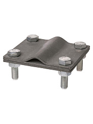 Зажим соединительный 4-х болтовой штырь-полоса, штырь Ø16 - полоса 40х4 мм, термодиффузия  | SQ2401-0036 | TDM