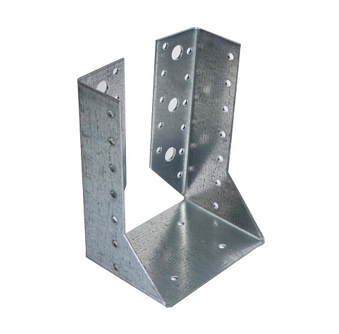 Опора бруса закрытая 76х150х150х2, оцинкованная - накл. | 141968 | Tech-KREP