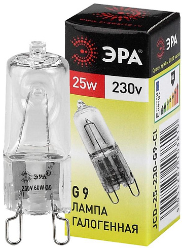 Лампа галогенная  G9-JCD-25-230V-CL G9 25Вт капсула теплый белый свет LM | Б0062112 | ЭРА