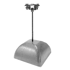 Держатель полоса/пруток для плоской кровли 300 мм, оцинк. с бетоном 3.5 кг|71985|Ezetek