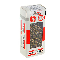 Саморезы универсальные 40х4,5 мм (200 шт) желтые - коробка с окном ( 0,563 кг) | 102254 | Tech-KREP